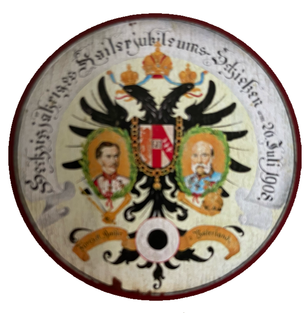 Nostalgie Holzschild Schützenscheibe Kaiser Franz Jubiläum Franz Josef Schild