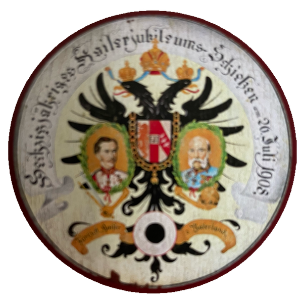 Nostalgie Holzschild Schützenscheibe Kaiser Franz Jubiläum Franz Josef Schild
