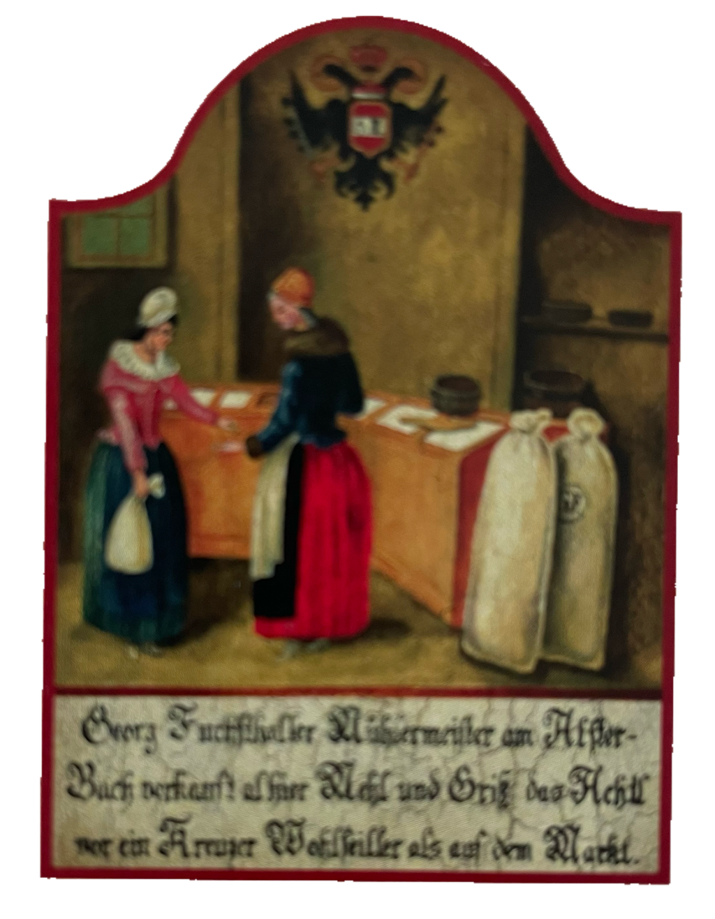 Nostalgie Holzschild Mittelalter Mühlermeister Fuchsthaller Schild