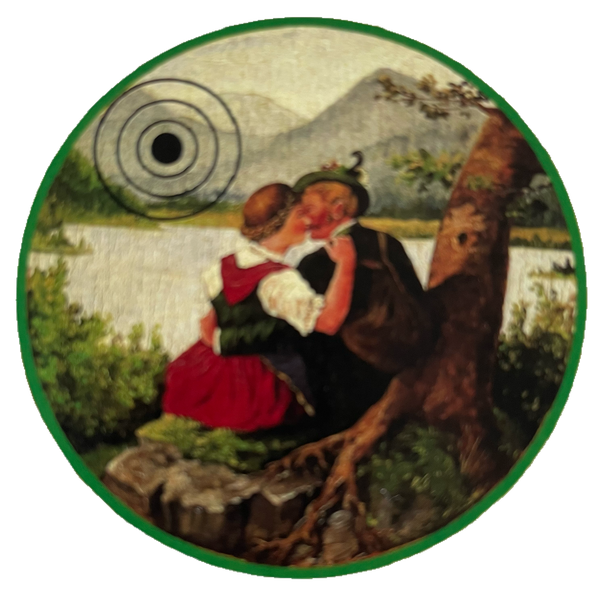 Nostalgie Holzschild Schützenscheibe Der Kuss Am Schliersee Paar Liebe Schild