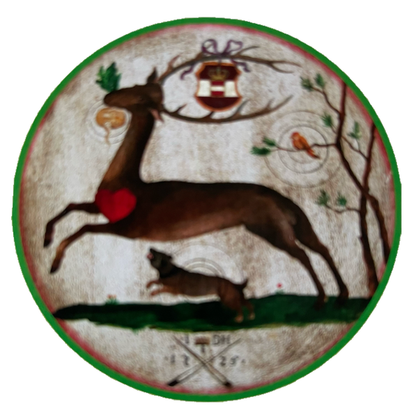 Nostalgie Holzschild Schützenscheibe Springender Hirsch 1725 Österreich Schild