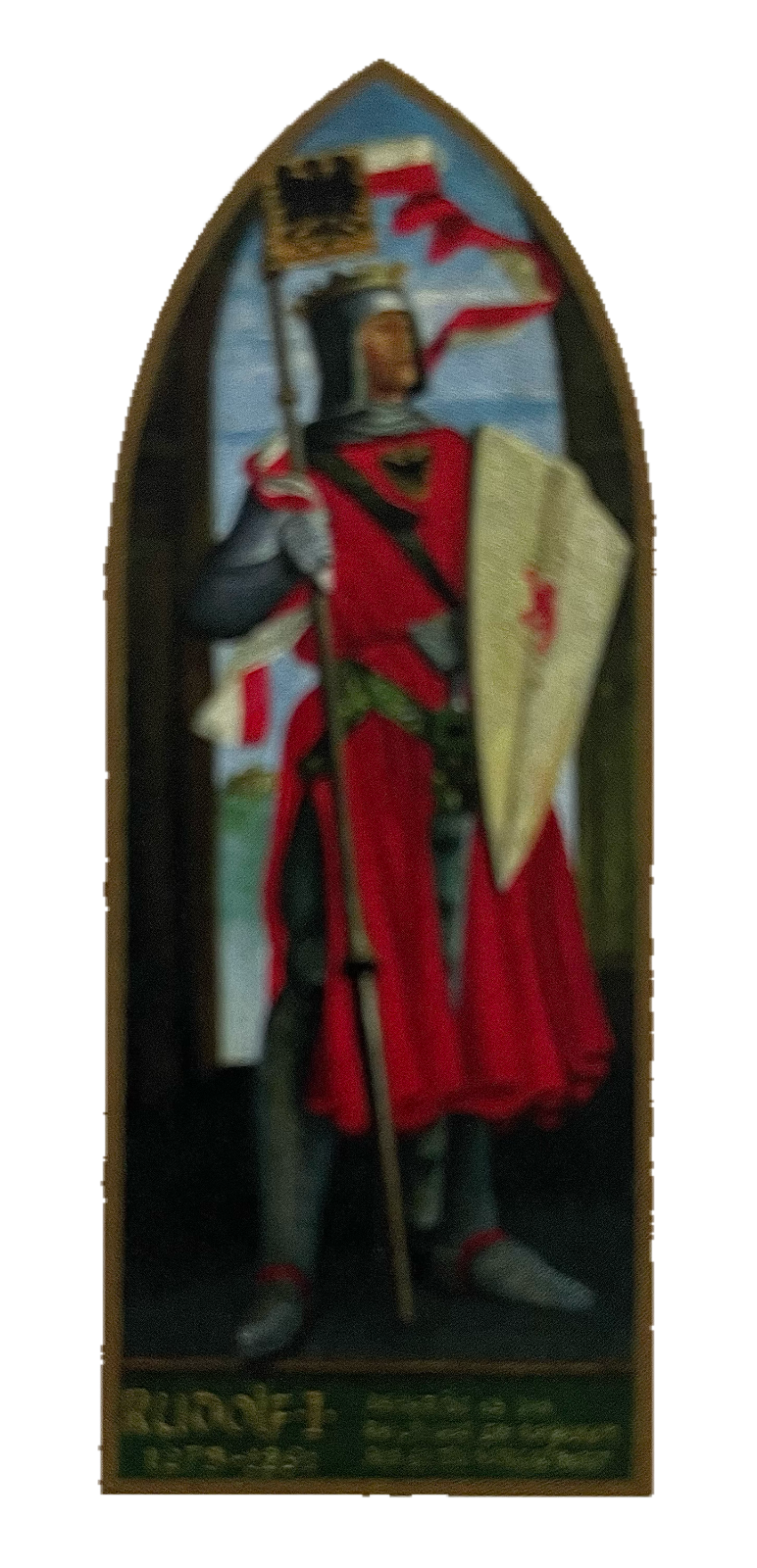 Nostalgie Holzschild Mittelalter Rudolf I. Kaiser Schild