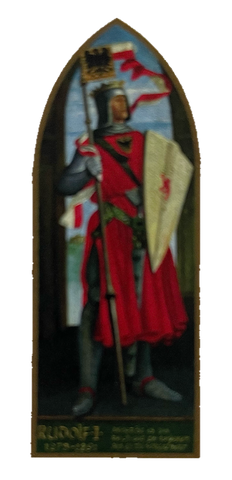 Nostalgie Holzschild Mittelalter Rudolf I. Kaiser Schild