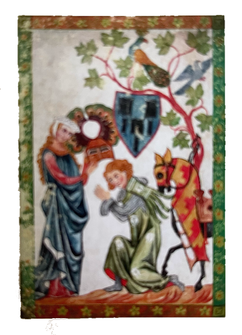 Nostalgie Holzschild Mittelalter Manesse Nr. 2 Schild