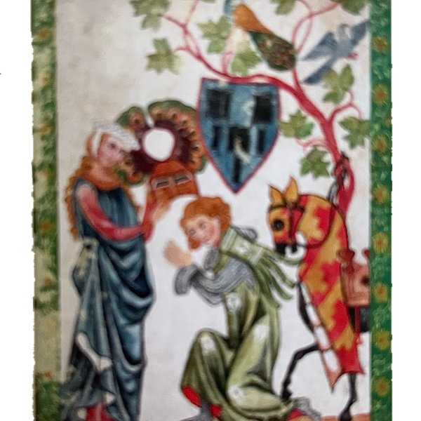 Nostalgie Holzschild Mittelalter Manesse Nr. 2 Schild