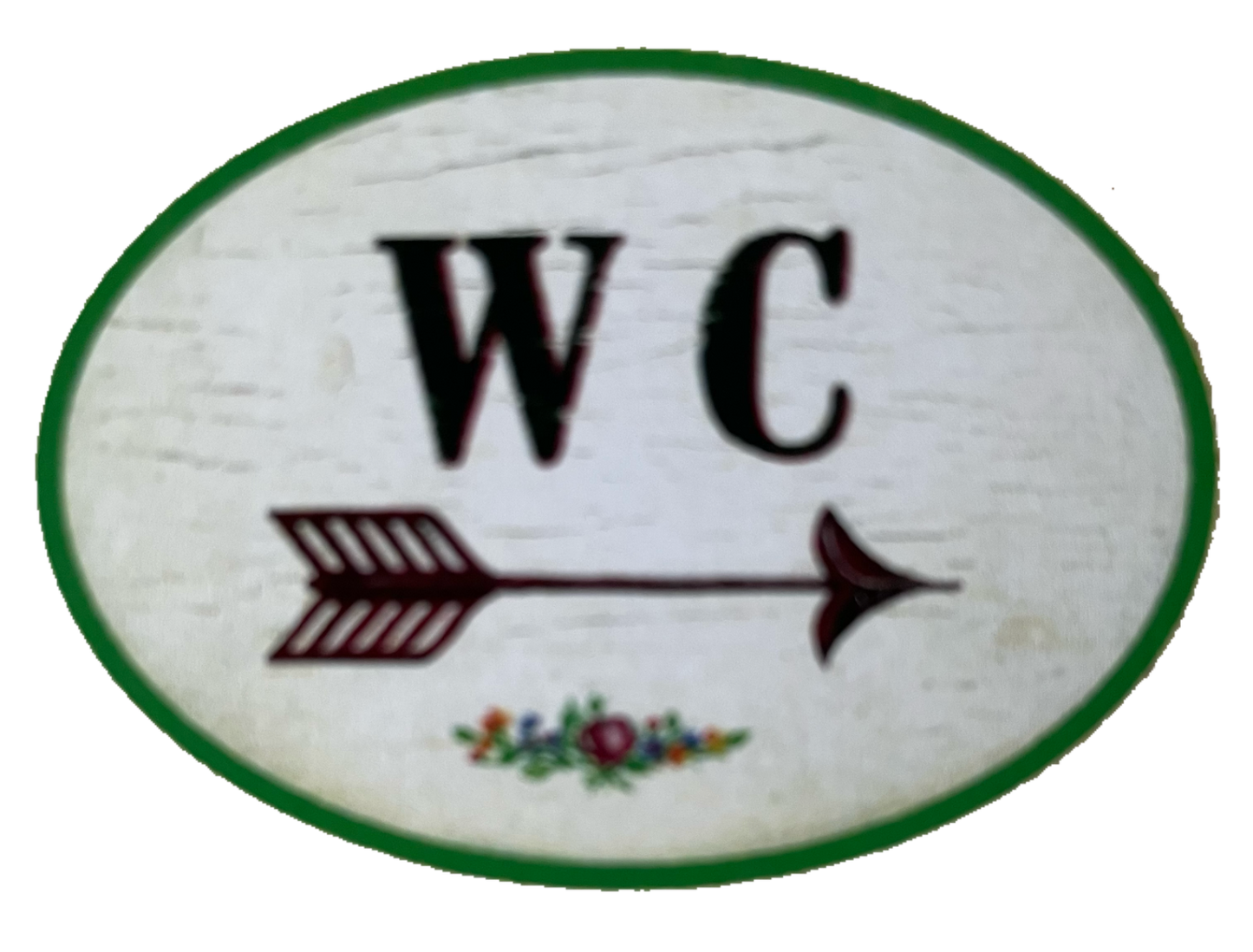 Nostalgie Holzschild WC Rechts Pfeil Toilette Klo Schild