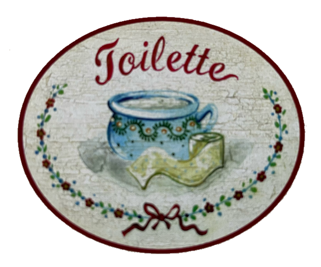 Nostalgie Holzschild Toilette Nachttopf Klopapier WC Klo Schild