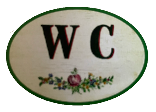 Nostalgie Holzschild WC Toilette Klo Schild