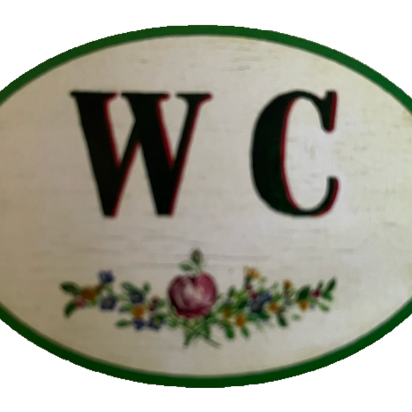 Nostalgie Holzschild WC Toilette Klo Schild