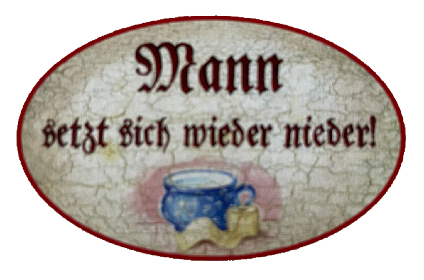 Nostalgie Holzschild Mann Setzt Sich Wieder Nieder WC Toilette Klo Schild
