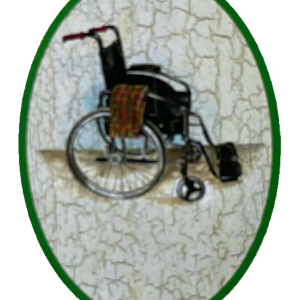 Nostalgie Holzschild Rollstuhl Behinderung Körperlich Eingeschränkt Schild