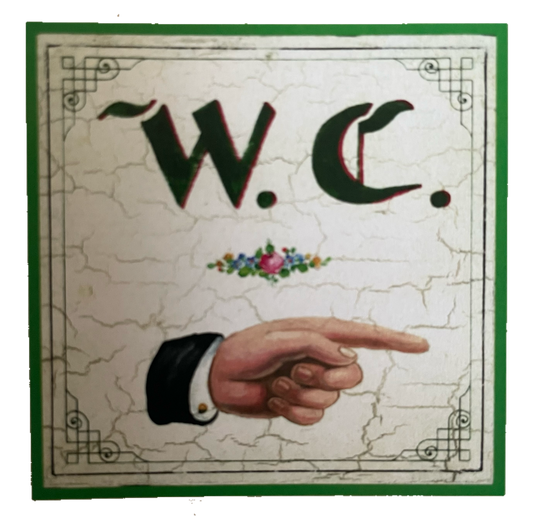 Nostalgie Holzschild WC Rechts Toilette Klo Schild