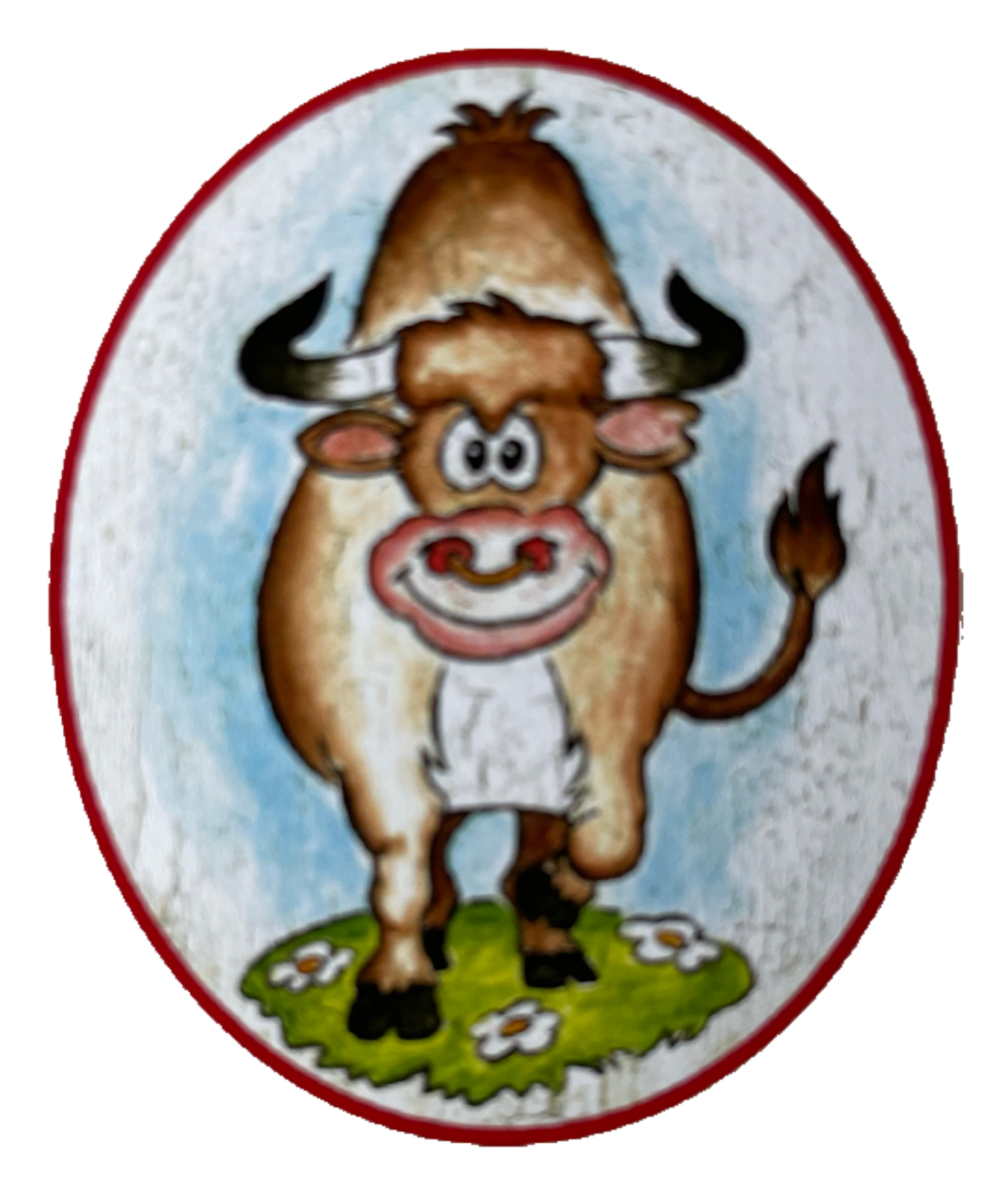 Nostalgie Holzschild WC Herren Stier Toilette Klo Ochse Mann Schild