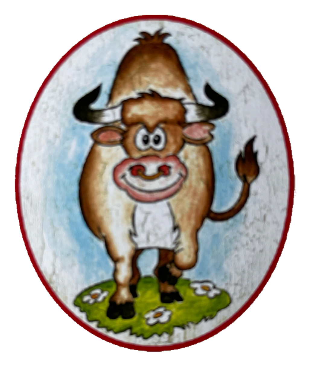Nostalgie Holzschild WC Herren Stier Toilette Klo Ochse Mann Schild