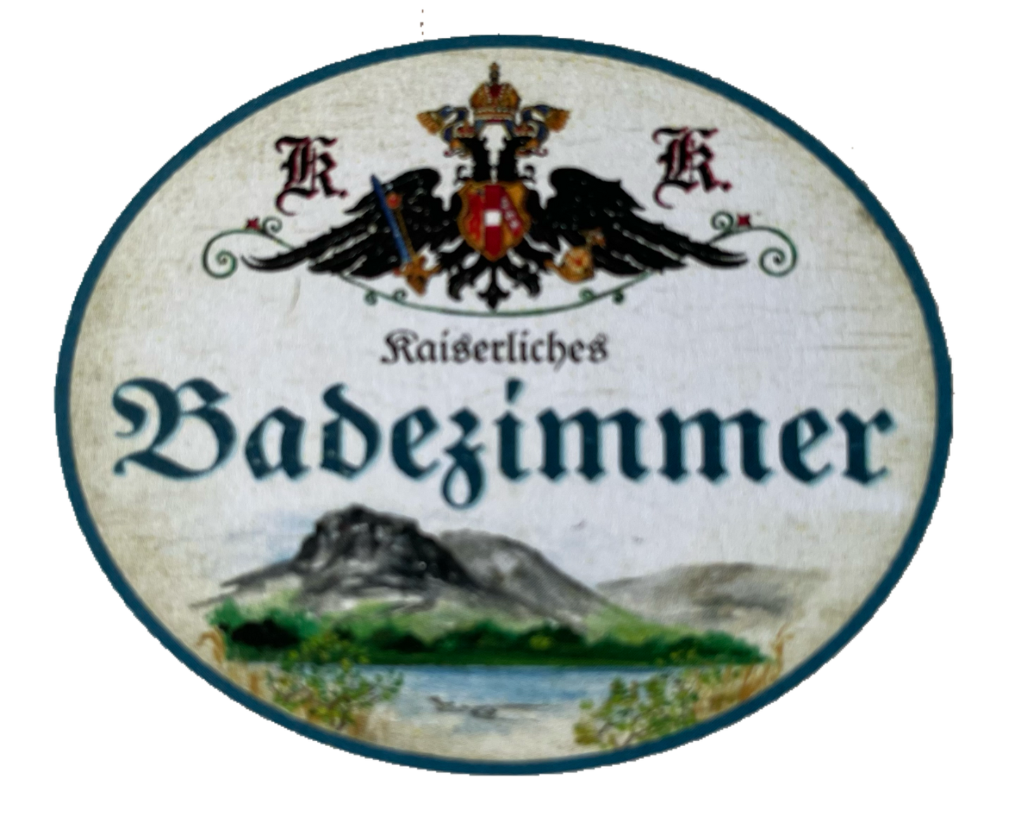 KuK Nostalgie Holzschild Kaiserliches Badezimmer Bad Badewanne Baden Schild