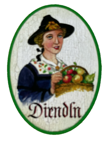 Nostalgie Holzschild Zillertal Dirndln WC Toilette Klo Mädchen Damen Schild