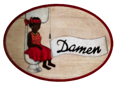 Nostalgie Holzschild Damen WC Toilette Klo Schild