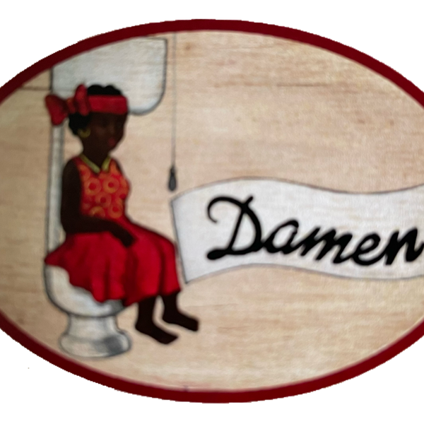 Nostalgie Holzschild Damen WC Toilette Klo Schild