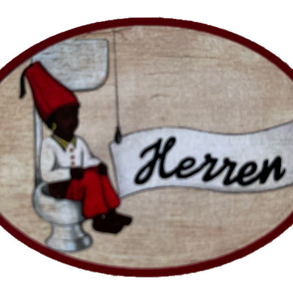 Nostalgie Holzschild Herren WC Toilette Klo Schild