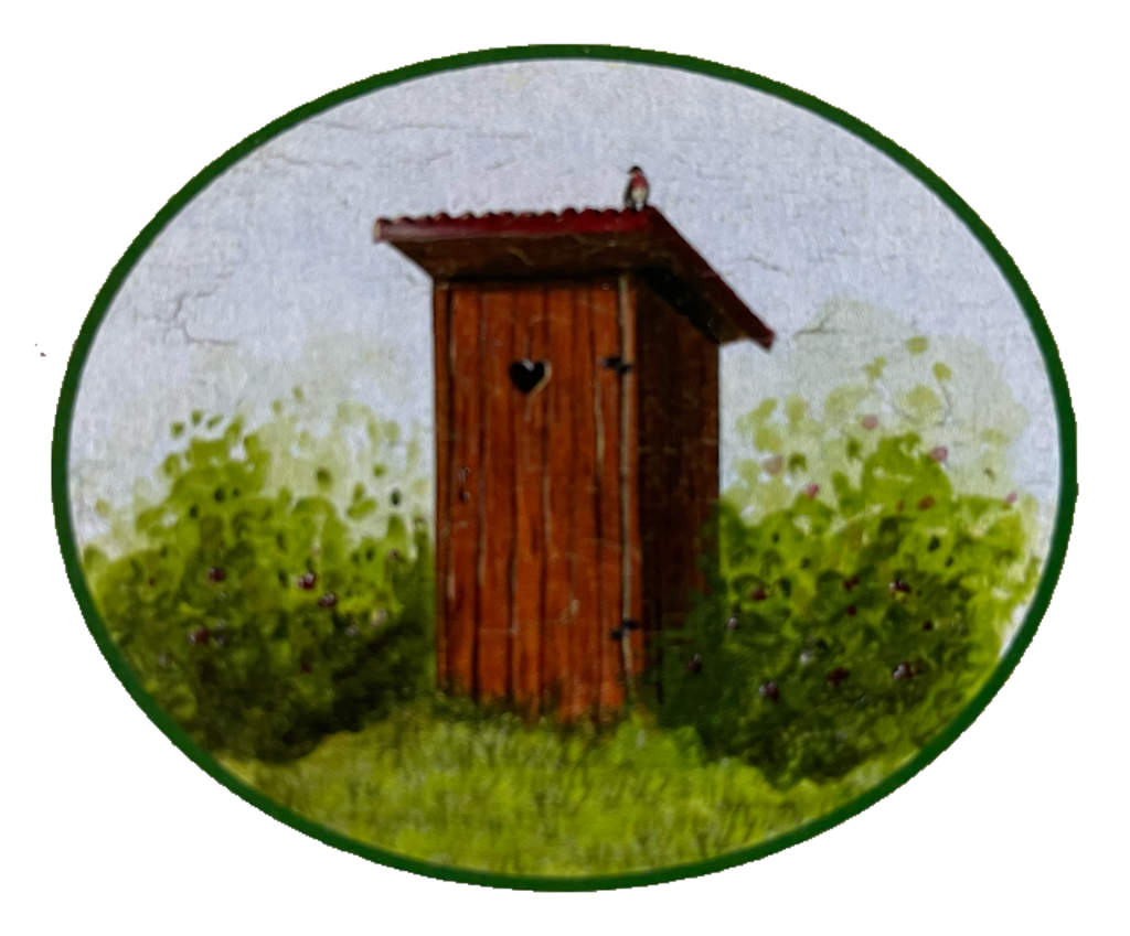 Nostalgie Holzschild Plumpsklo Häuschen Toilette WC Klo Schild