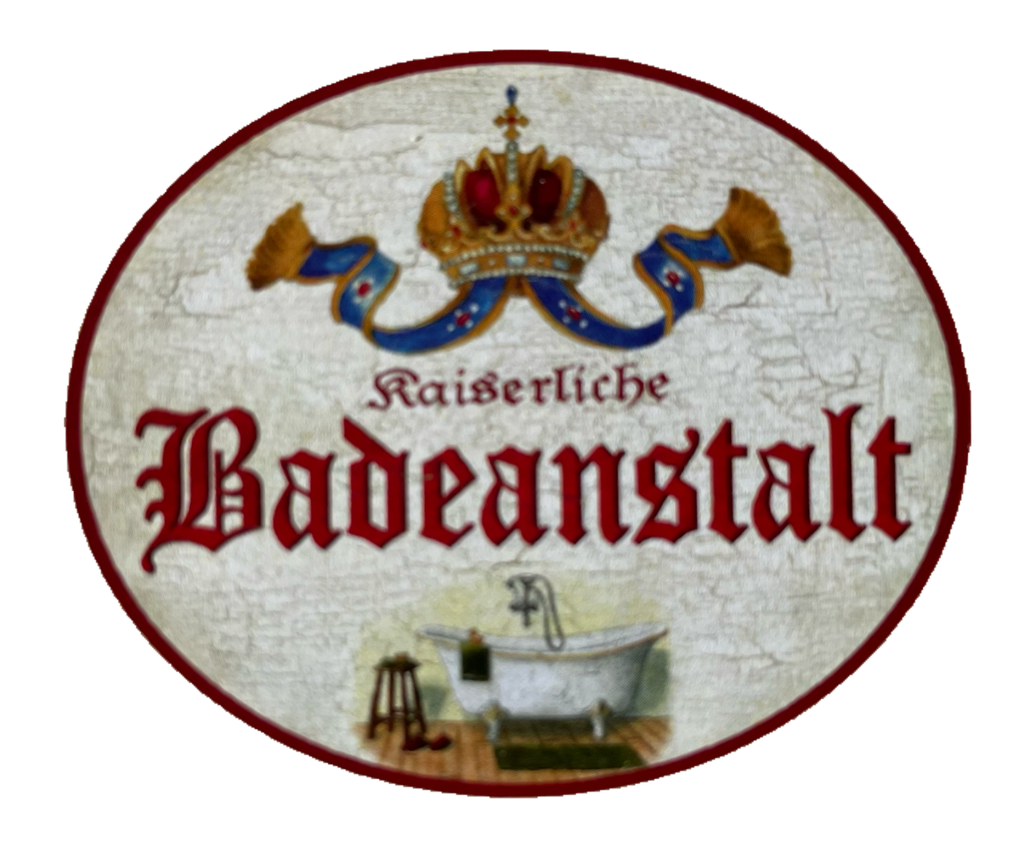 KuK Nostalgie Holzschild Kaiserliche Badeanstalt Badezimmer Badewanne Schild