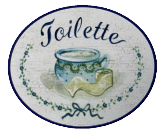 Nostalgie Holzschild Toilette Nachttopf Klopapier WC Klo Schild