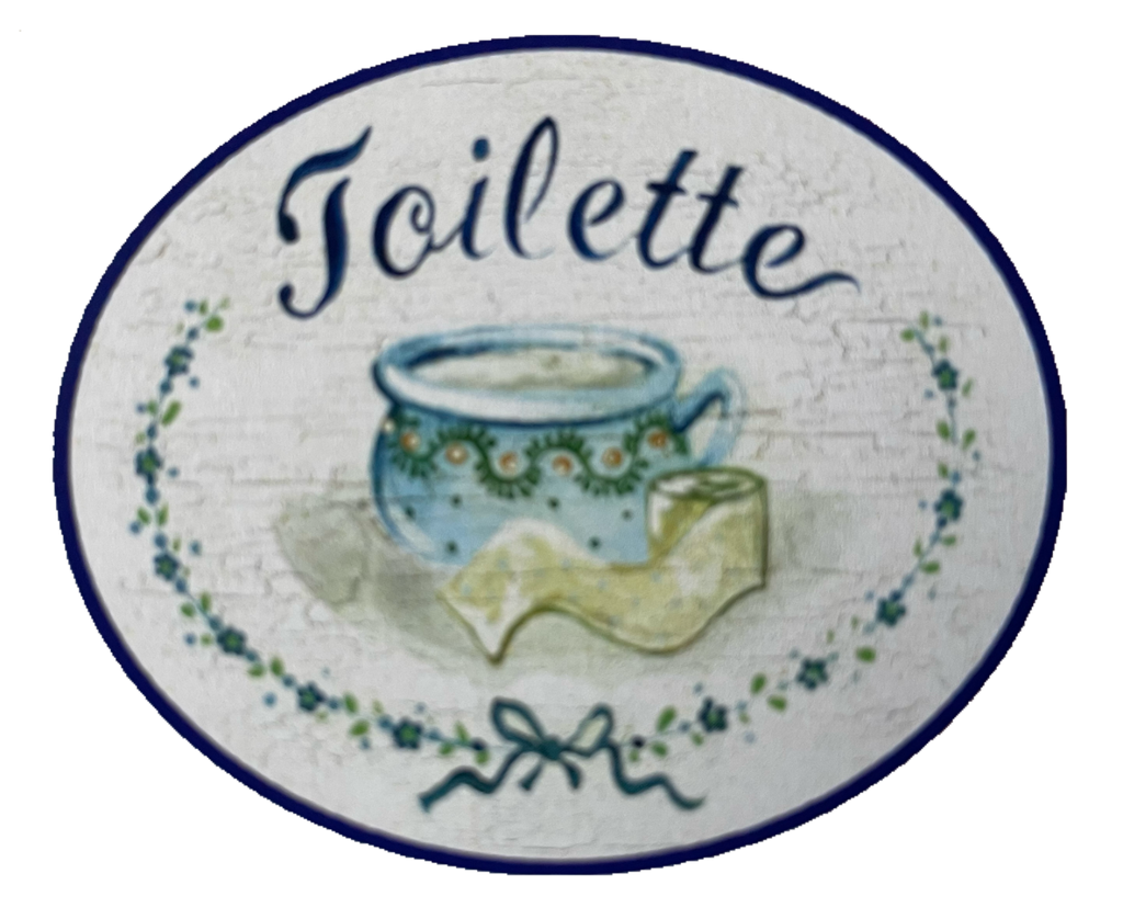 Nostalgie Holzschild Toilette Nachttopf Klopapier WC Klo Schild