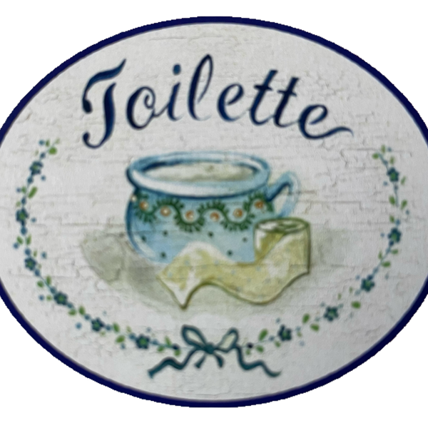 Nostalgie Holzschild Toilette Nachttopf Klopapier WC Klo Schild