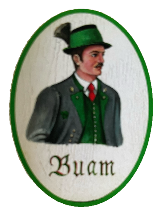 Nostalgie Holzschild Steiermarkt Buam WC Toilette Klo Buben Herren Schild