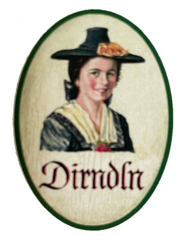 Nostalgie Holzschild Zillertal Dirndln WC Toilette Klo Mädchen Damen Schild