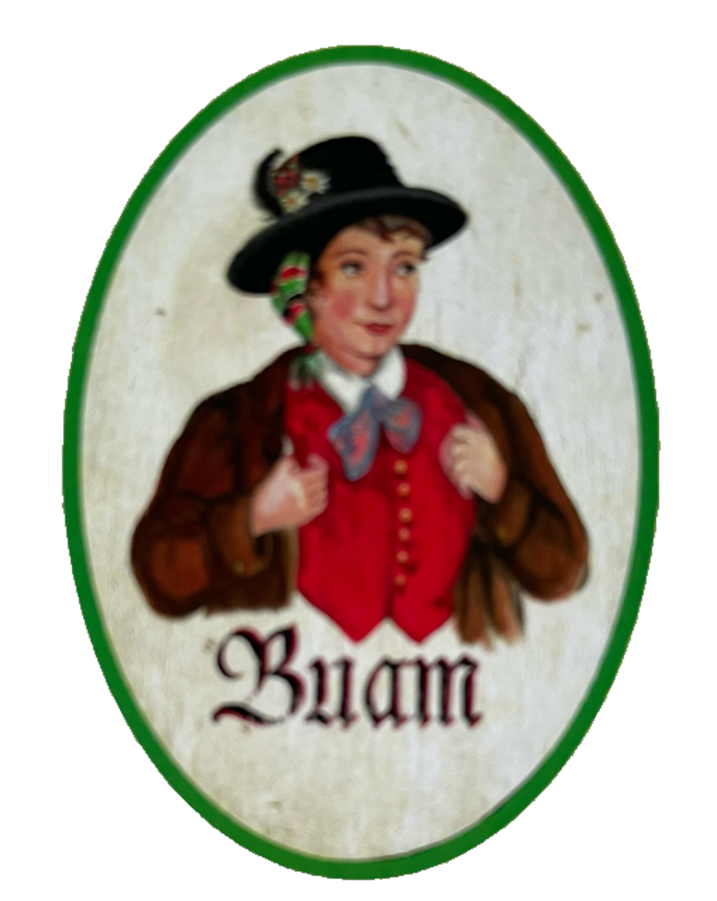 Nostalgie Holzschild Gailtal Buam WC Toilette Klo Buben Herren Schild
