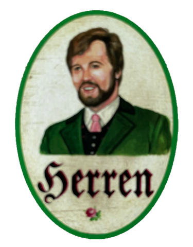 Nostalgie Holzschild Oberösterreich Herren WC Toilette Klo Buben Schild