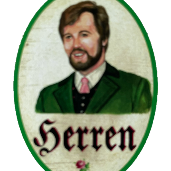 Nostalgie Holzschild Oberösterreich Herren WC Toilette Klo Buben Schild