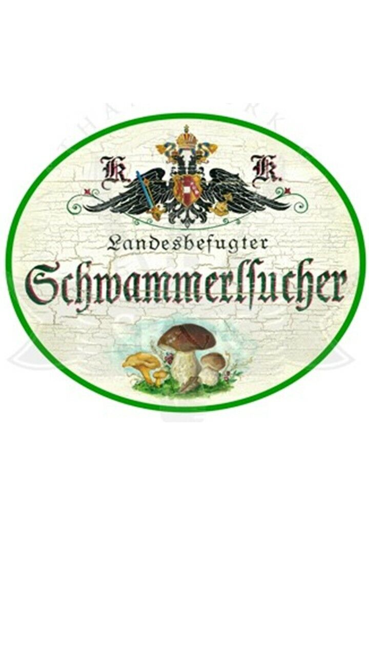 KuK Nostalgie Holzschild "Schwammerlsucher"