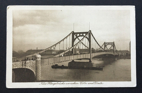 N.Hängebrücke Köln Deutz Rhein Schiff Nordrhein-Westfalen Deutschland 4006731 B