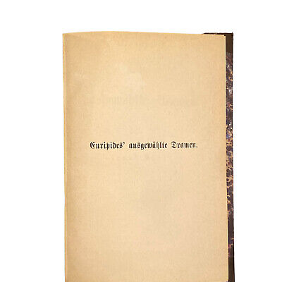 4286 Jakob Mähly (Übersetzung) EURIPIDES´AUSGEWÄHLTE DRAMEN. HC