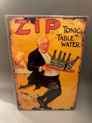 Nostalgie Blech Schild Zip tonic table water  20 x 30 42018