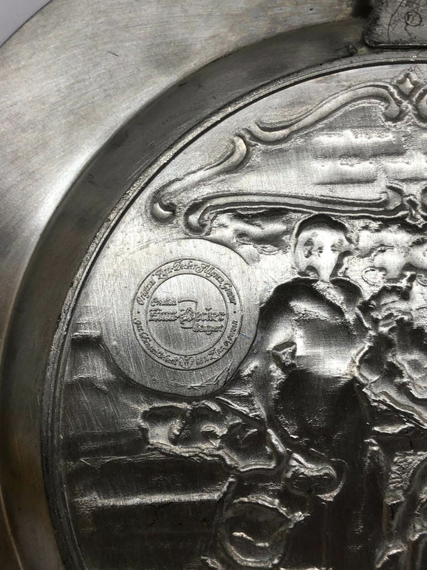Zinnteller Relief Spruch Keinen Tropfen im Becher ca. 23 cm ca. 450g 50005