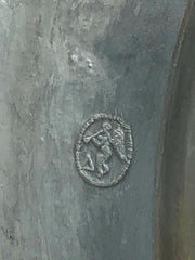 Zinnteller Wandteller Bauernstube 1880 Relief 27 cm 600 g alte Zinnmarke 50009
