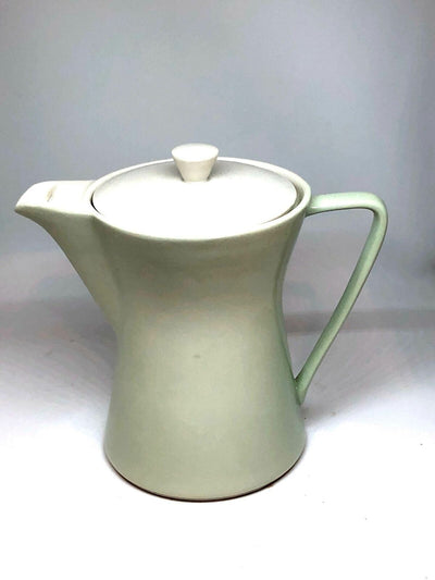 Lilienporzellan Vintage Kanne Kaffee 100 grün mit Deckel um 1960/70  50025