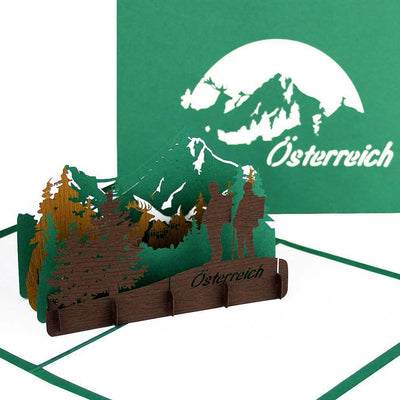3D Pop Up Grußkarte "Österreich" Souvenir Reisegutschein Format, 11x17 50040