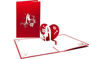 3D Pop Up Hochzeitskarte Einladung Glückwunsch "Liebespaar" 50031