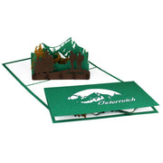 3D Pop Up Grußkarte "Österreich" Souvenir Reisegutschein Format, 11x17 50040