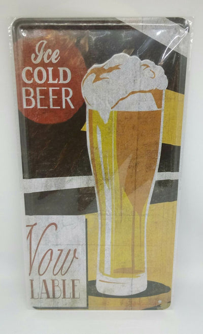 Nostalgie Blech Schild Beer Bier now available 30x16 50061