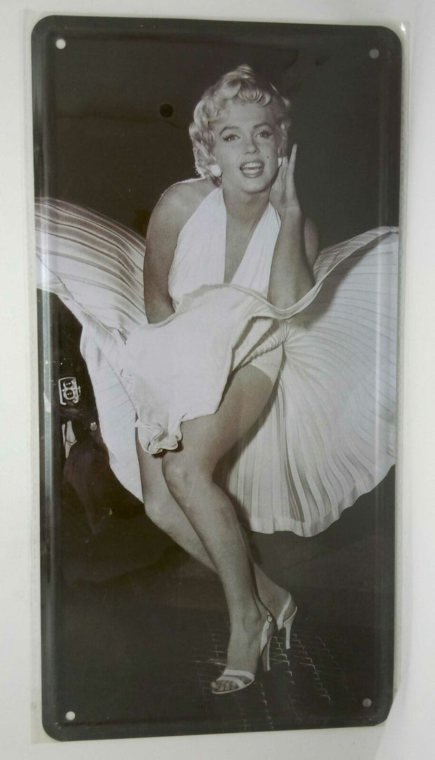Nostalgie Retro Blechschild Marilyn Monroe Kleid 30x16 50106