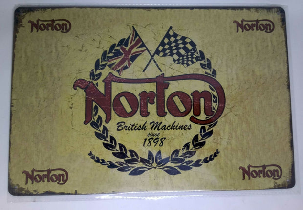 Nostalgie Retro Blechschild "Norton British Machines since 1898" 30x20 50163
