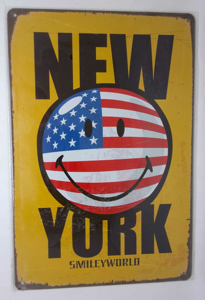 Nostalgie Retro Blechschild "New York Smileyworld" Smiley USA 30x20 50184