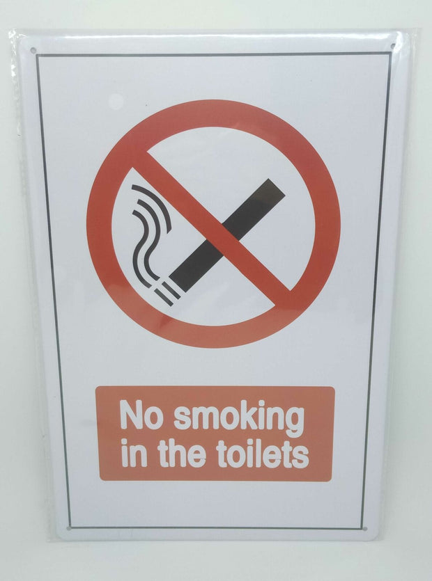Nostalgie Retro Blechschild "No smoking in the toilets" 30x20 50247