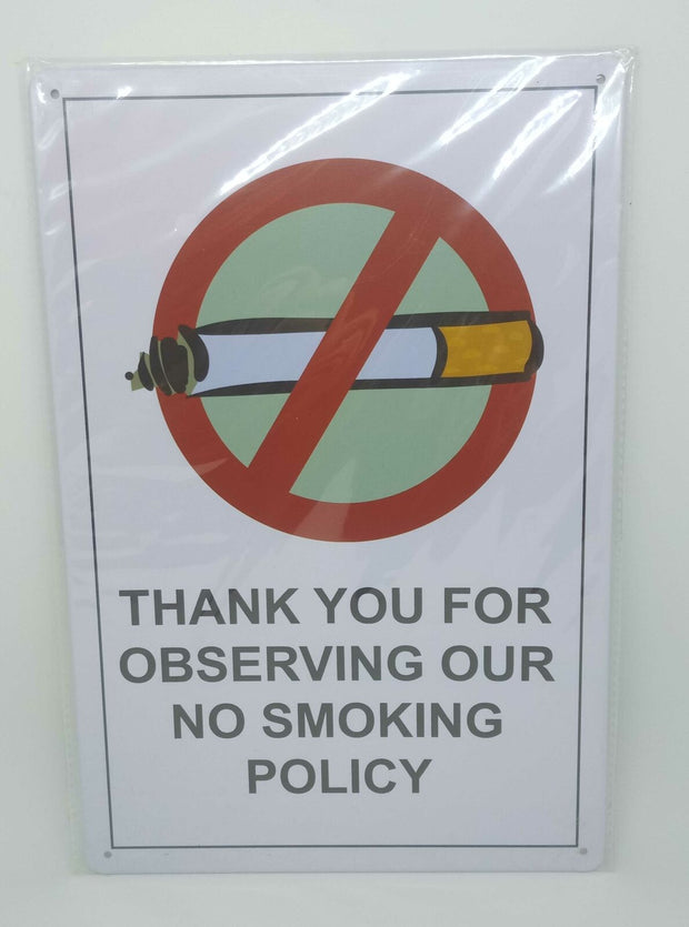 Nostalgie Retro Blechschild "No Smoking Policy" 30x20 50246