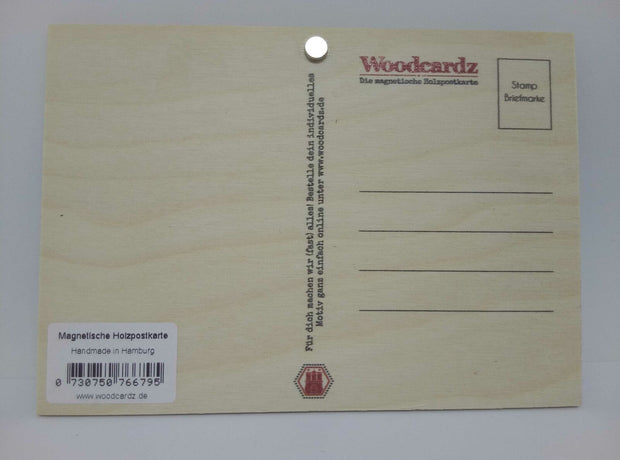 Holzkarte magnetisch Glücklich sein ist eine Entscheidung 14x10 Birkenholz 50296